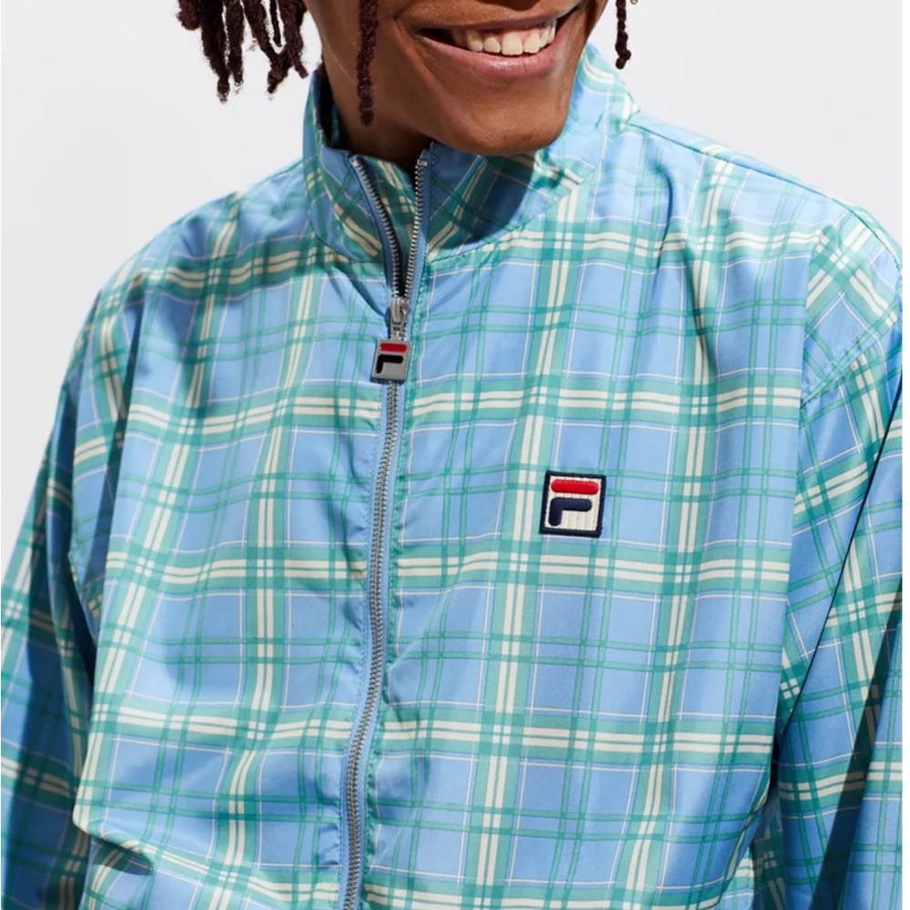 Rare Vintage FILA X Urban Outfitters Plaid Nylon Track Jacket